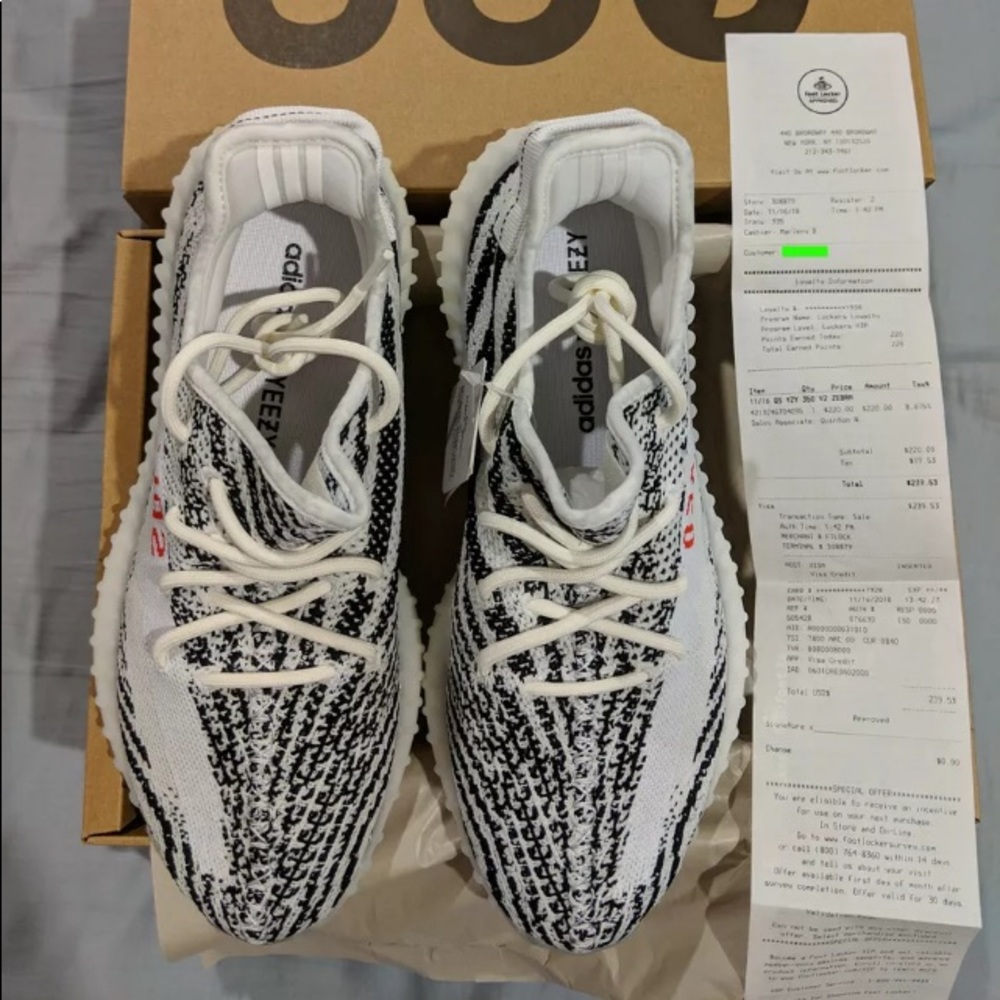 Adidas Boost 350 v2 “Zebra”